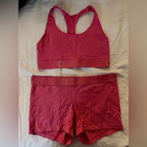 Ethika Pink Floral - Activewear Set - Womens - Bra - Shorts - Large